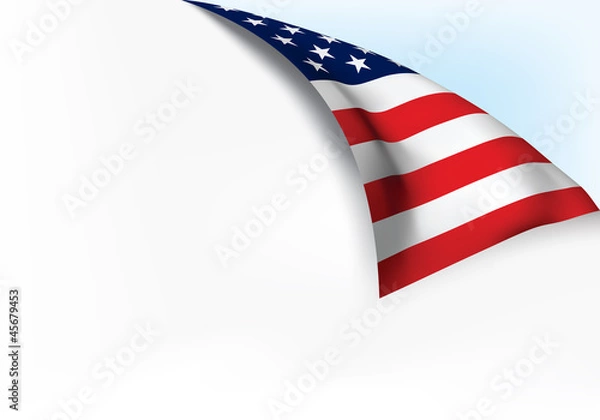Obraz USA flag Page turn