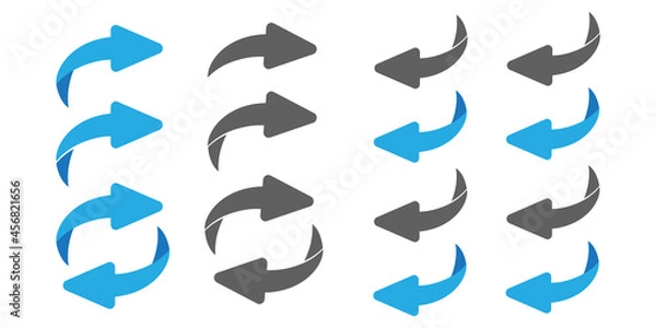 Fototapeta Flip over or turn. Back Arrow icon flat
