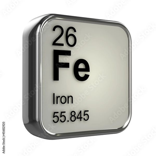 Obraz 3d Periodic Table - 26 Iron