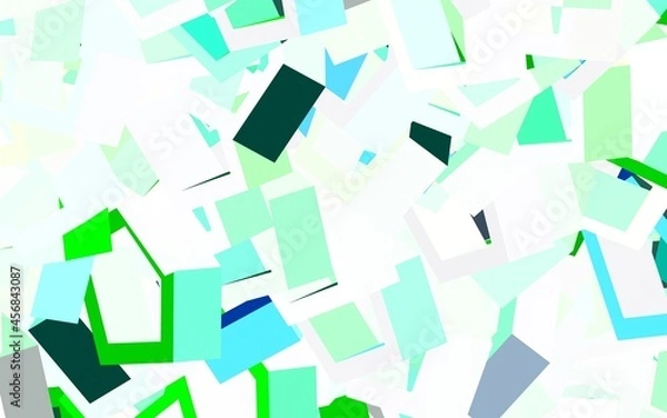 Fototapeta Light Green, Yellow vector texture with colorful hexagons.