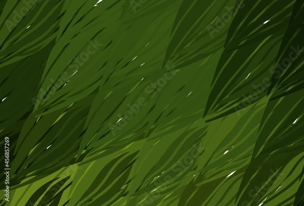 Fototapeta Dark Green vector background with curved lines.