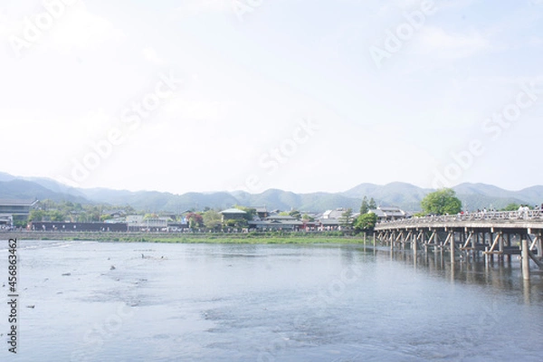 Obraz river in the city