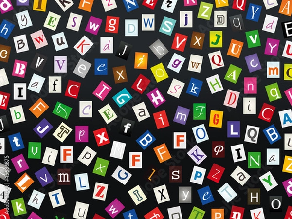 Fototapeta alphabet multicolore