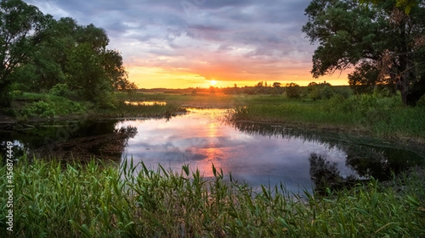 Obraz sunset over lake
