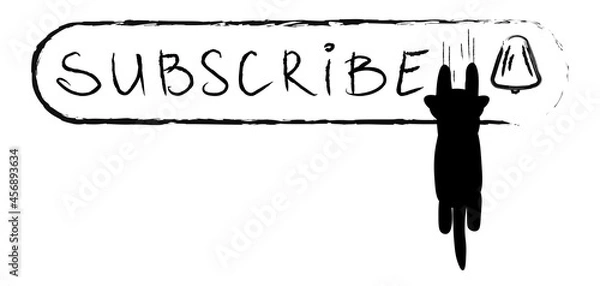 Obraz Vector black and white subscribtion button