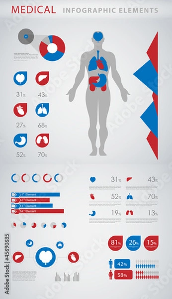 Obraz medical infographic elements