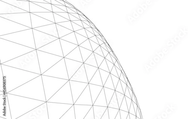 Fototapeta abstract architecture 3d design digital drawing