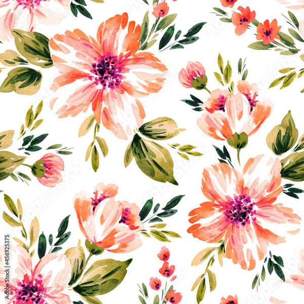 Obraz Seamless floral pattern. Fabric and packaging design.