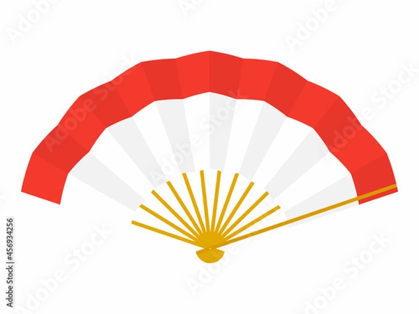 Obraz 年賀状素材 紅白の扇子