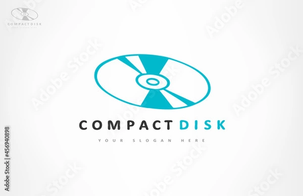 Fototapeta compact disk logo vector design