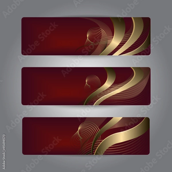 Obraz Set of abstract header design, banners