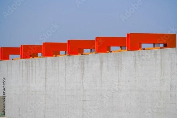 Obraz Concrete wall with sky
