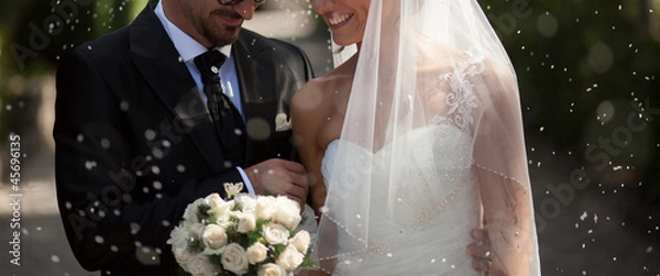 Obraz szczęśliwych nowożeńców