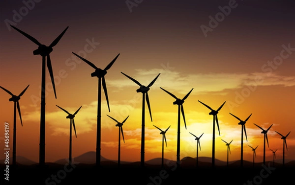 Obraz wind turbines