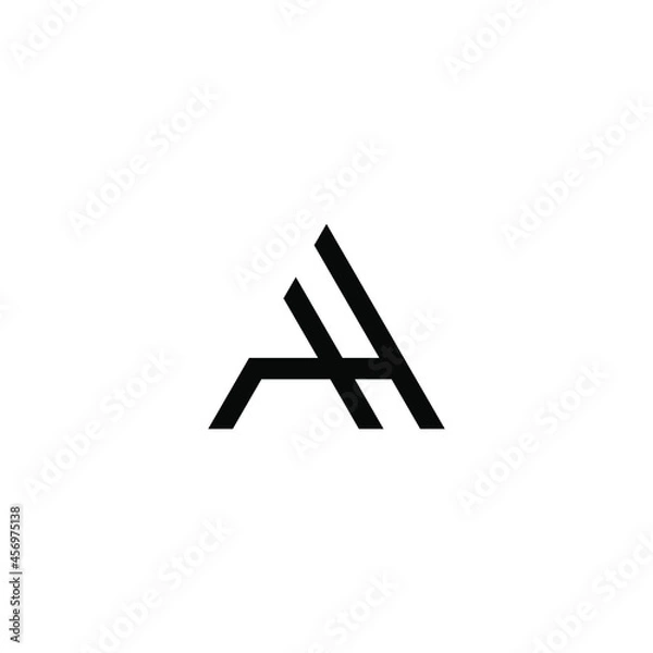 Obraz ah latter vector logo abstrack