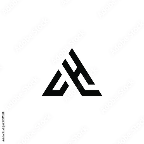 Obraz ah latter vector logo abstrack