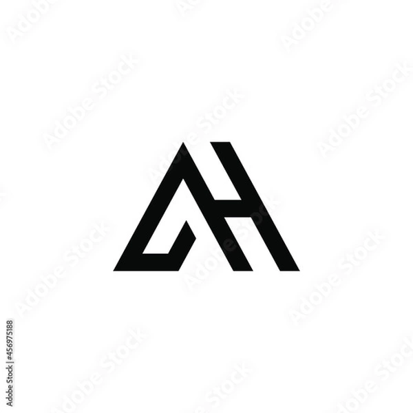 Obraz ah latter vector logo abstrack