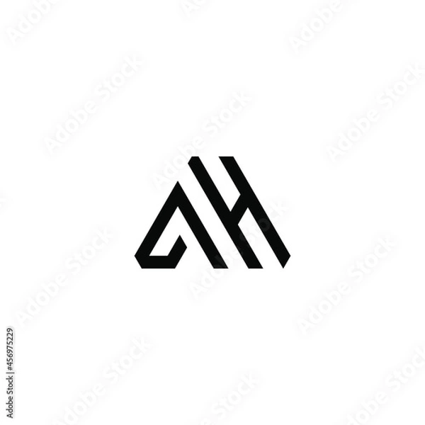 Obraz ah latter vector logo abstrack