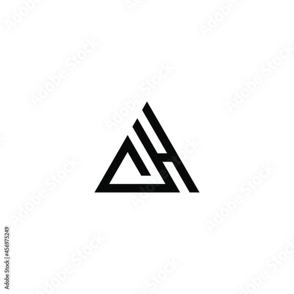 Obraz ah latter vector logo abstrack