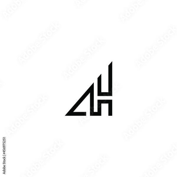 Obraz ah latter vector logo abstrack