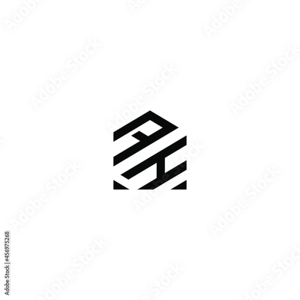 Obraz ah latter vector logo abstrack