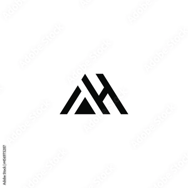 Obraz ah latter vector logo abstrack