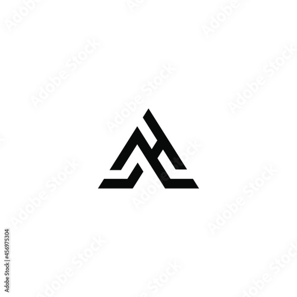 Obraz ah latter vector logo abstrack