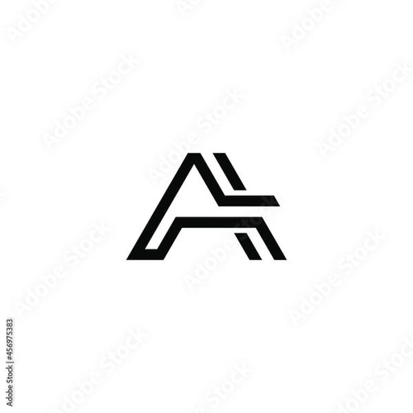 Obraz ah latter vector logo abstrack