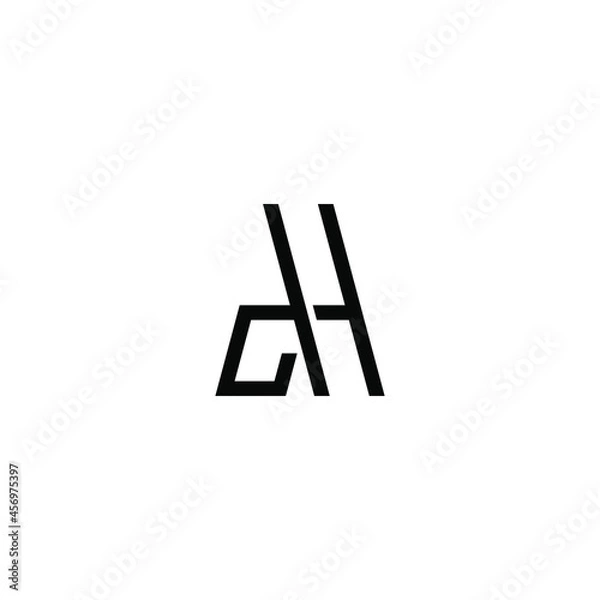 Obraz ah latter vector logo abstrack