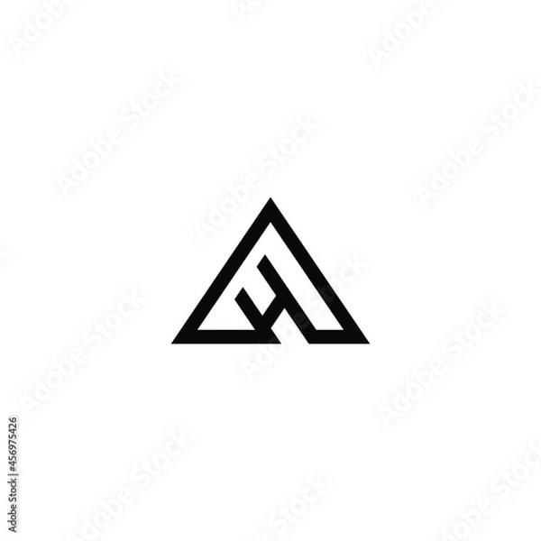 Obraz ah latter vector logo abstrack