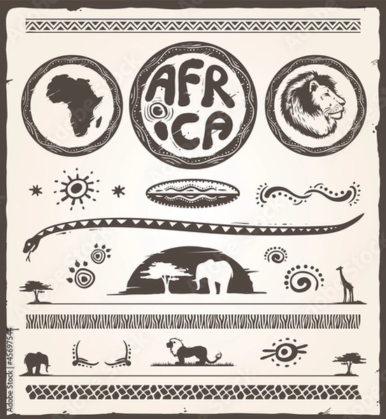 Fototapeta Africa Design Elements