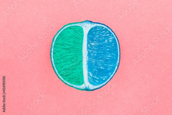 Fototapeta A photograph taken of a lime, part of my 6 piece Pop-Fruits photo series. Pop-Fruit 3