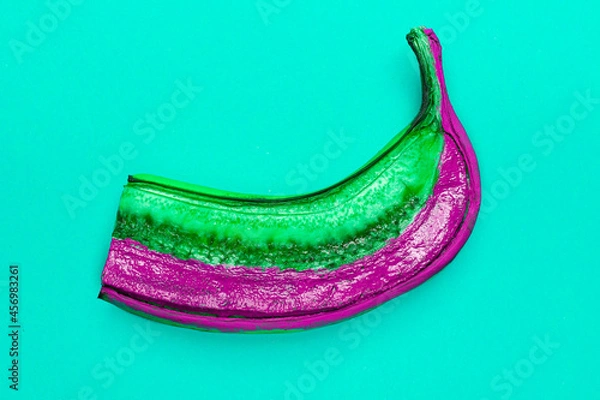 Fototapeta A photograph taken of a banana, part of my 6 piece Pop-Fruits photo series. Pop-Fruit 2