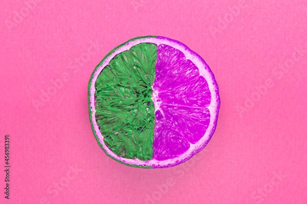 Fototapeta A photograph taken of an orange, part of my 6 piece Pop-Fruits photo series. Pop-Fruit 5