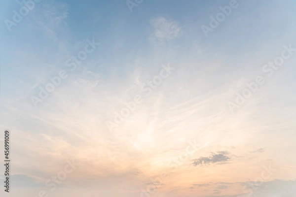 Fototapeta abstract background of cloudy sunset sky golden hour
