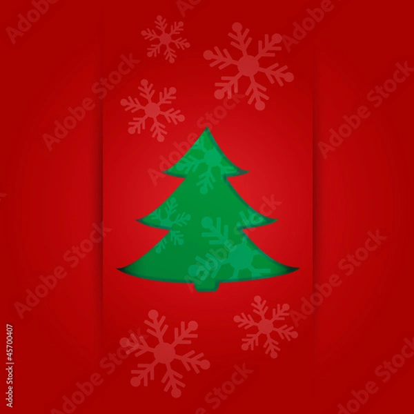 Fototapeta Greeting cad folder for Christmas Day