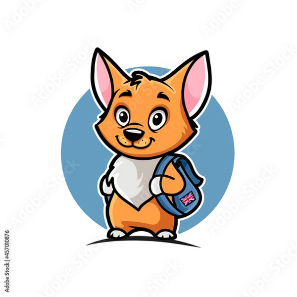 Obraz Dog with a backpack