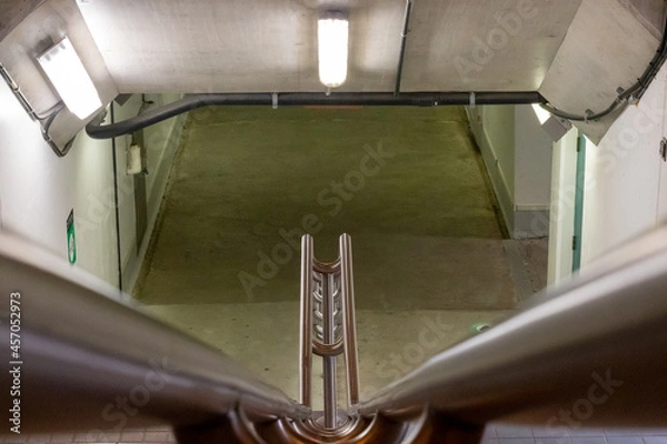 Fototapeta railing in train station