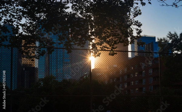 Obraz sunset in the city