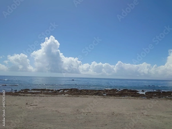 Obraz 浜, 海, 空, 海, 砂, 水, 惰性で進む, 風景, 自然, 波, 雲, サマータイム, 波, 海景, 岸, 青, サーフ, バカンス, 旅行, 雲, 地平線, 海岸線, バルト海沿岸の, 休日, 入り江