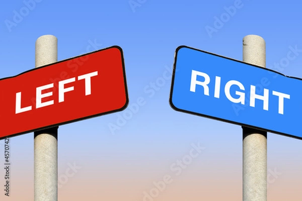 Obraz Left and right signs