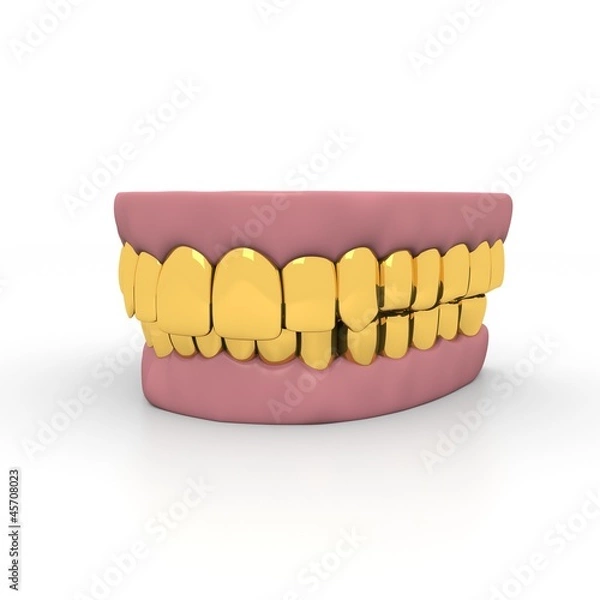 Obraz golden teeth