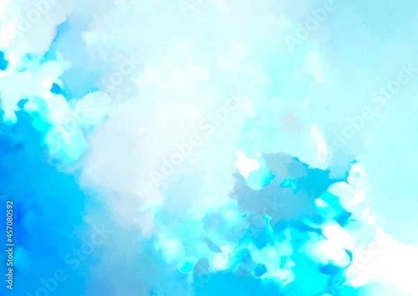 Obraz 水彩の水色テクスチャ背景
