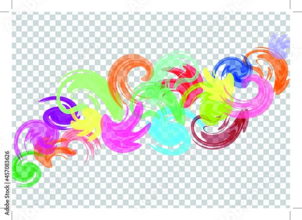 Obraz Colorful brush strokes 