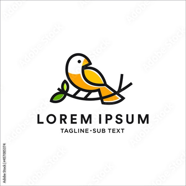 Obraz Outline bird simple minimalist design, suitable for logo and illustration