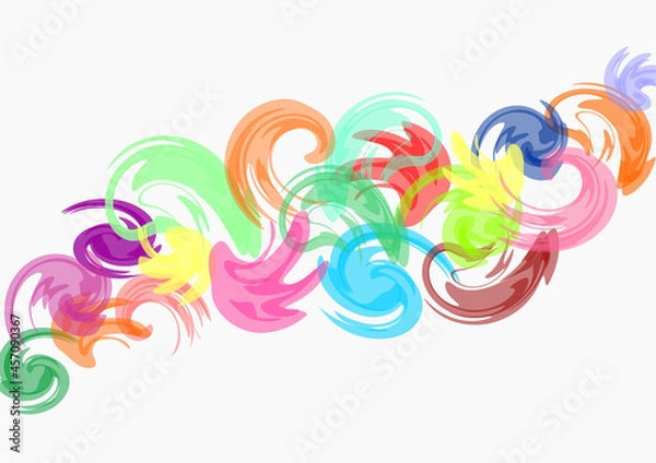 Obraz Colorful brush strokes 