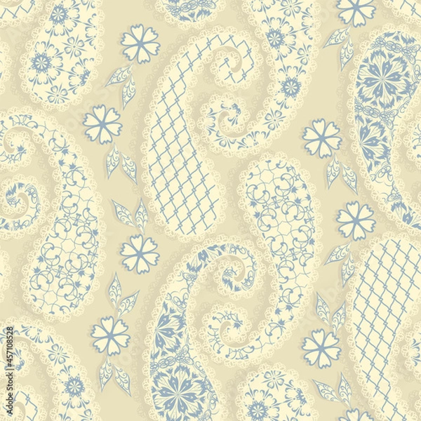 Fototapeta Seamless pattern in ethnic traditional style.