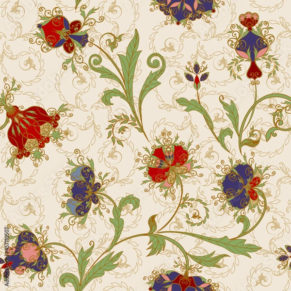 Obraz Seamless pattern in ethnic traditional style.