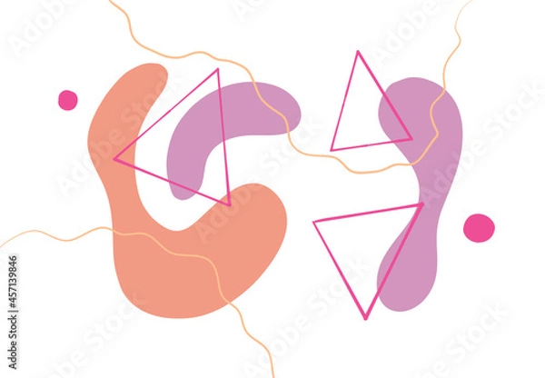 Obraz Geometric minimalit shapes vector file with separate white background