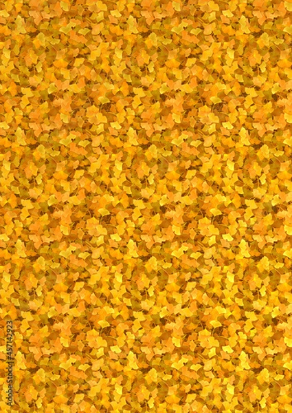 Obraz イチョウのイラスト背景素材_シームレス非対応	
